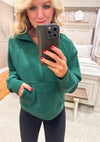 Green 1/4 Zip Pullover