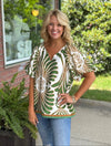 Puff Sleeve Printed Top