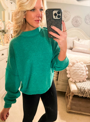 Kelly Green Brushed Top
