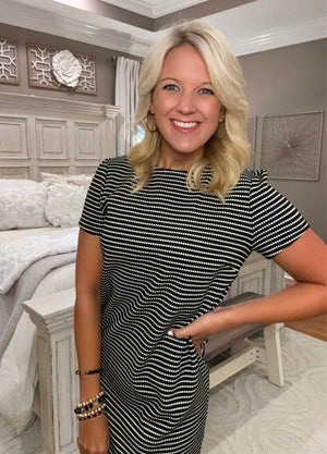 Black & White Stripe Dress