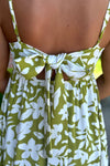 Floral Midi Dress with Tie Back Detail (2 colors)