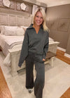 Charcoal Scuba Top & Pant SET