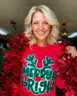 Red Merry & Bright Custom Sweatshirt