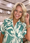 Tropical Print Midi Dress