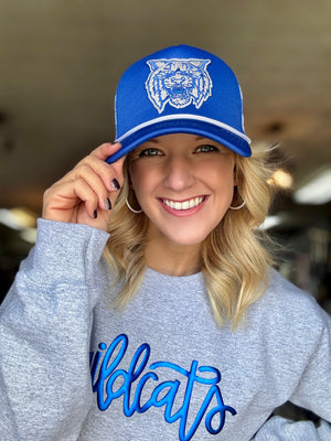 Wildcat Trucker Hat with Check Back