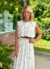 Floral Balloon Hem Cropped Blouse & Skirt SET