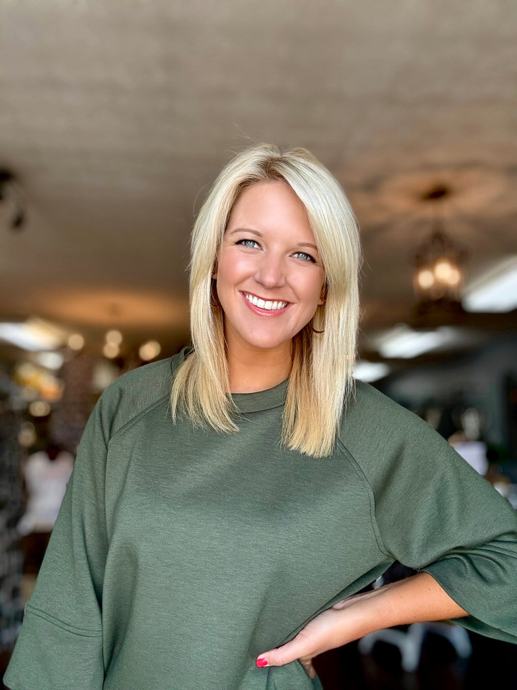 Olive Scuba Top