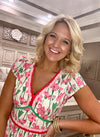 Floral Print Poplin Woven Midi Dress