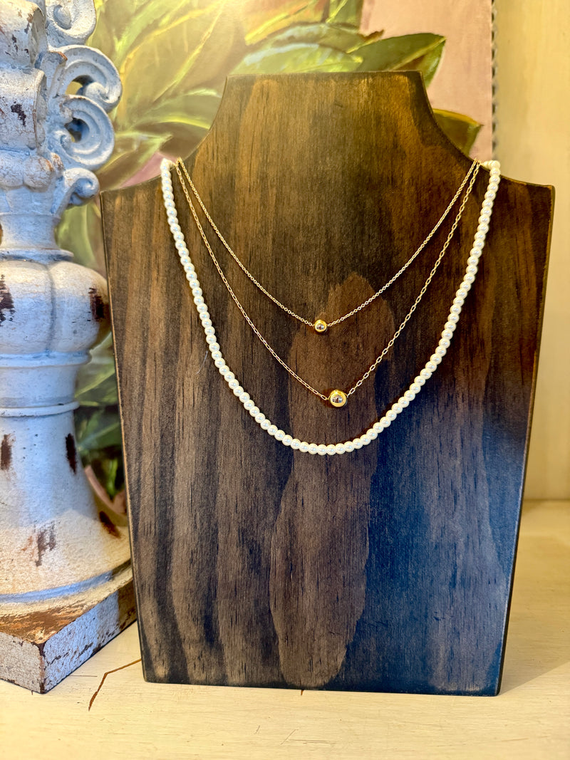 Pearl & Gold Layered Necklace