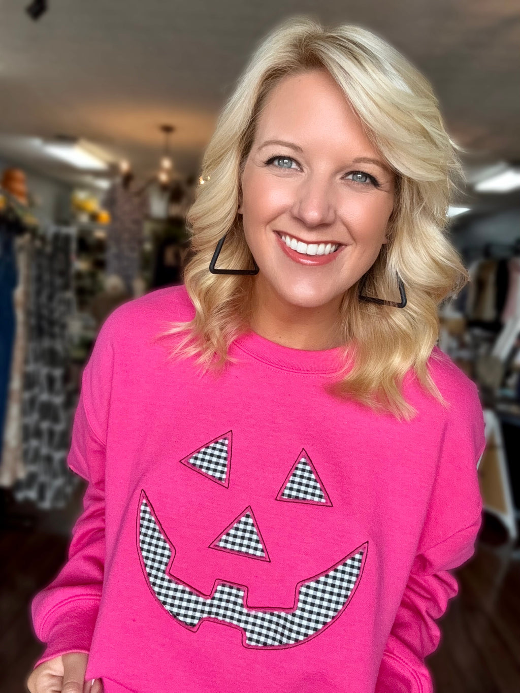Custom Hot Pink Jack O’ Lantern Sweatshirt *PRE-ORDER*