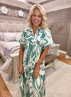 Tropical Print Midi Dress