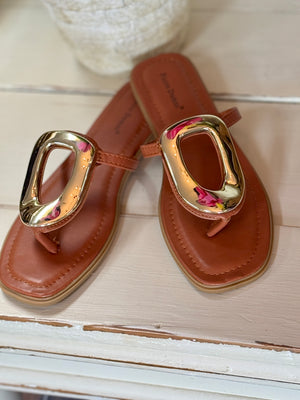 Empress Gold & Brown Sandal