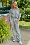 Washed Grey Top & Wide Leg Pant SET