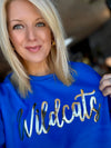 Royal Blue WILDCATS Gold Sweatshirt *Pre-Order*