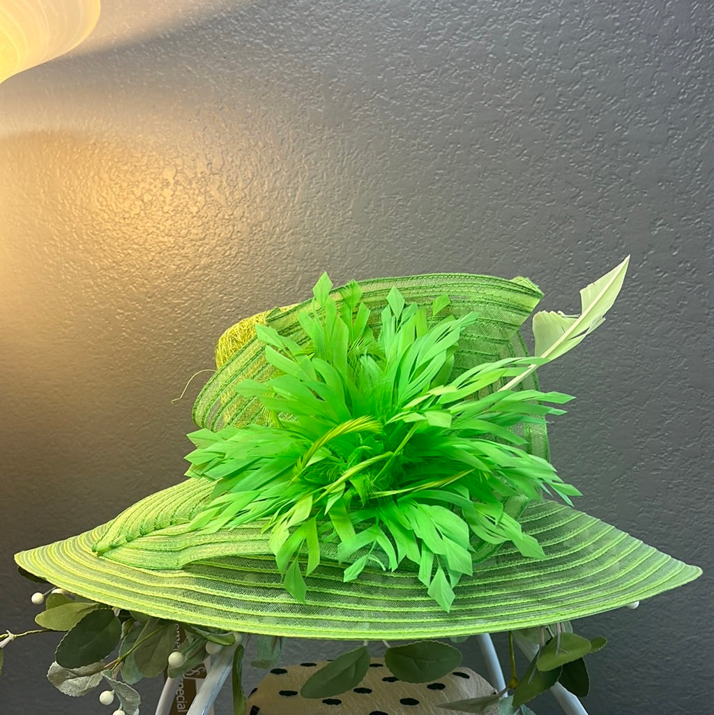 Lime Green Derby Hat