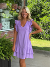 Lavender Gauze Ruffle Dress