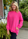 Fleece Hi Low Pullover Sweatshirt