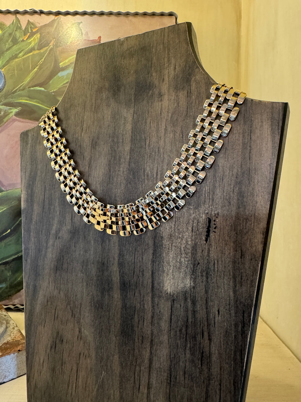 Gold Link Statement Necklace