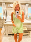 Green Stripe Knit Romper