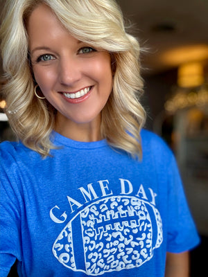 Game Day Cheetah Football Tee *Pre-Order*