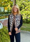 Leopard Sweater Vest with Gold Buttons