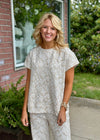Geo Print Taupe Top & Pant SET