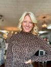 Brown Leopard Mesh Layer Top
