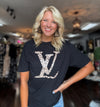 Custom LV Cheetah Black Tee *Pre-Order*