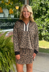 Leopard Print 1/4 Zip & Skirt SET