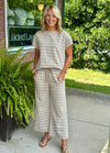 Taupe Textured Top & Pant SET