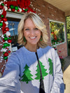 3 Tree Glitter Cardigan Sweatshirt *Pre-Order*