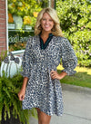 Leopard Print Dress with Neckline Detail