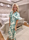 Tropical Print Midi Dress