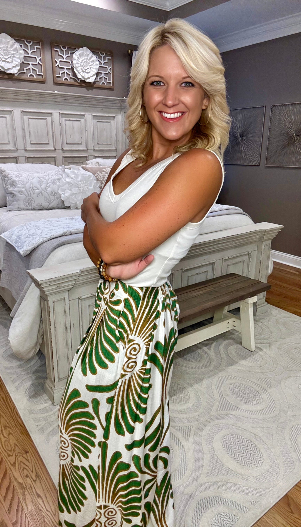 Wide Leg Printed Pant