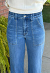 Wide Leg Cuff Jean