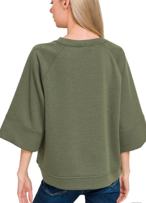 Olive Scuba Top