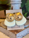 Wood & Gold Statement Earring