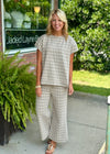 Taupe Textured Top & Pant SET