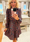 Floral Printed Corduroy Dress