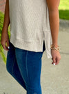 Drop Shoulder Ribbed Top