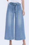 High Rise Crop Palazzo Jean with Tie