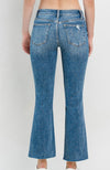 Vervet Mid Rise Uneven Hem Ankle Jean