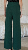 Green Shimmer Top & Wide Leg Pant SET