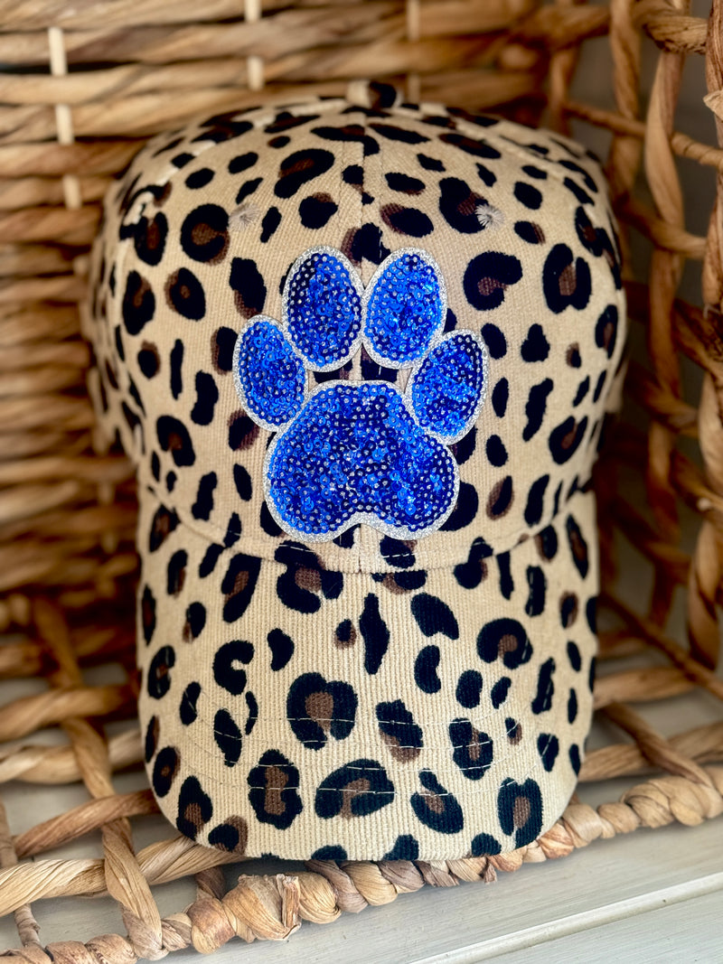Cheetah Sequin Cat Paw Hat