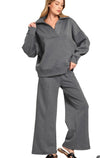 Charcoal Scuba Top & Pant SET