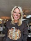 Sequin Pumpkin Custom Sweatshirt