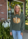 Sequin Pumpkin Custom Sweatshirt