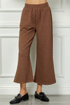 Brown Honey Comb Top & Pant SET