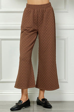 Brown Honey Comb Top & Pant SET