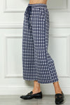 Navy Printed Top and Pant SET